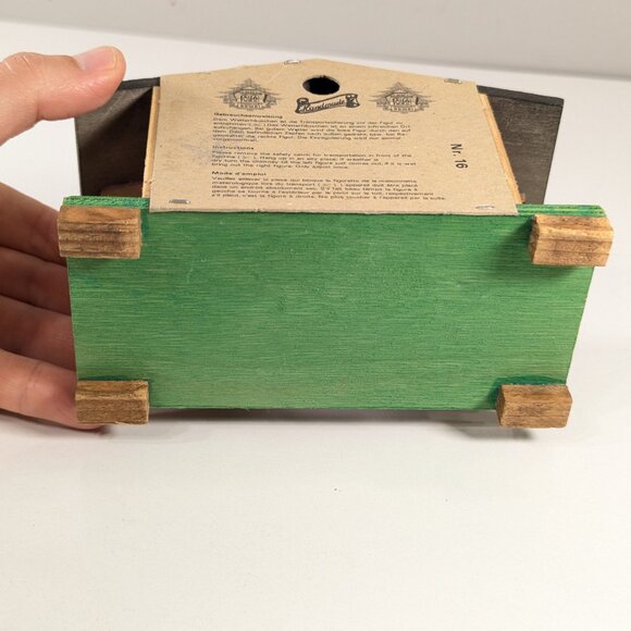 Vintage Swiss Chalet Weather House, Alpine Novelty Cottage Thermometer Barometer - Picture 8 of 9